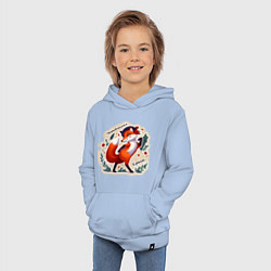 Толстовка детская хлопковая Лиса несравненная краса, цвет: мягкое небо — фото 2