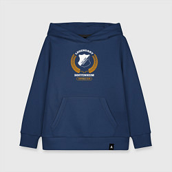 Толстовка детская хлопковая Лого Hoffenheim и надпись legendary football club, цвет: тёмно-синий