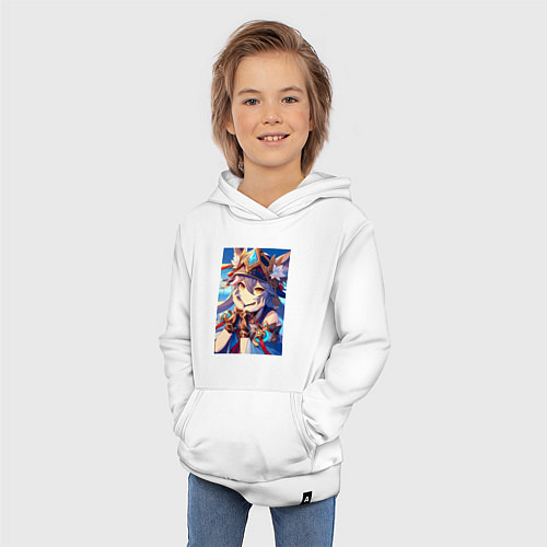 Детская толстовка-худи Genshin Impact - character / Белый – фото 3
