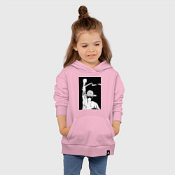 Толстовка детская хлопковая Ван Пис Луффи Монки Д, цвет: светло-розовый — фото 2