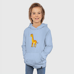Толстовка детская хлопковая Добрый жираф, цвет: мягкое небо — фото 2