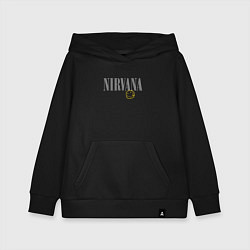 Толстовка детская хлопковая Nirvana logo smile, цвет: черный
