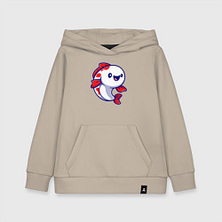 Толстовка детская хлопковая Милая рыбёшка, цвет: миндальный