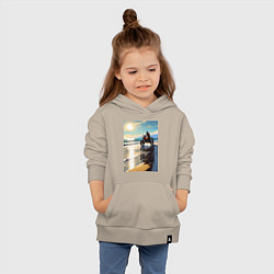 Толстовка детская хлопковая On the beach, цвет: миндальный — фото 2
