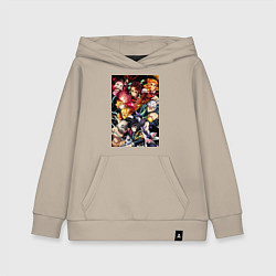 Толстовка детская хлопковая Тандзиро Камадо Дзэнъицу Агацума, цвет: миндальный