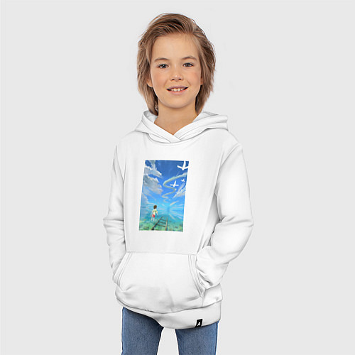 Детская толстовка-худи Тихиро Огино Хаку / Белый – фото 3