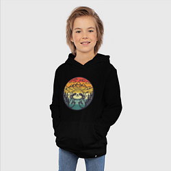 Толстовка детская хлопковая Ленивец турист путешествует с рюкзаком, цвет: черный — фото 2