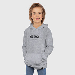 Толстовка детская хлопковая Elena never alone - motto, цвет: меланж — фото 2