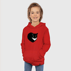 Толстовка детская хлопковая Кот Максвел - мем, цвет: красный — фото 2