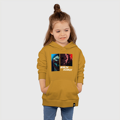 Детская толстовка-худи Ниндзя Камуи - Хитан / Горчичный – фото 4