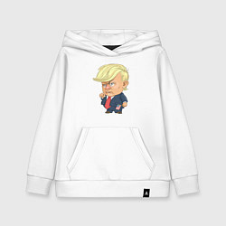 Толстовка детская хлопковая Мистер Трамп, цвет: белый