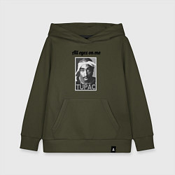 Толстовка детская хлопковая 2pac Art All eayz on me, цвет: хаки