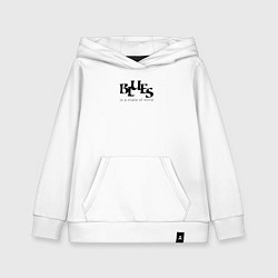 Толстовка детская хлопковая Blues is a state of mind two, цвет: белый