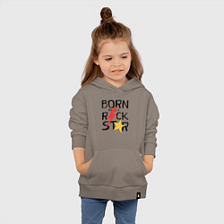 Толстовка детская хлопковая Рождён быть рок звездой, цвет: утренний латте — фото 2