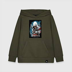 Толстовка детская хлопковая Assassins creed белый кинжал, цвет: хаки