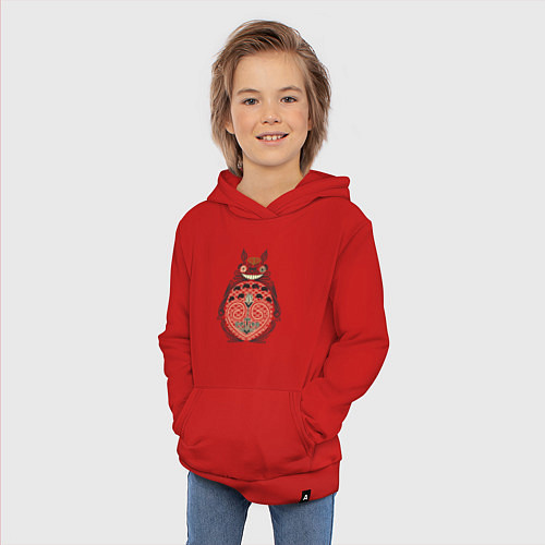 Детская толстовка-худи Forest Totoro / Красный – фото 3