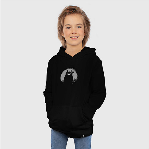 Детская толстовка-худи Smiling Totoro / Черный – фото 3