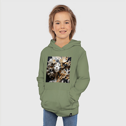 Детская толстовка-худи Девушка из акрила / Авокадо – фото 3