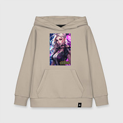 Толстовка детская хлопковая League of Legends Kaisa Kda, цвет: миндальный