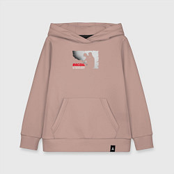 Толстовка детская хлопковая Recoil - Budapest tour, цвет: пыльно-розовый