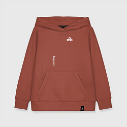 Толстовка детская хлопковая Cloud9 - white logo, цвет: кирпичный