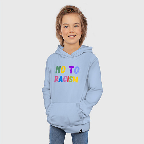 Детская толстовка-худи No to racism / Мягкое небо – фото 3