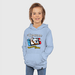 Толстовка детская хлопковая Switch cuphead, цвет: мягкое небо — фото 2