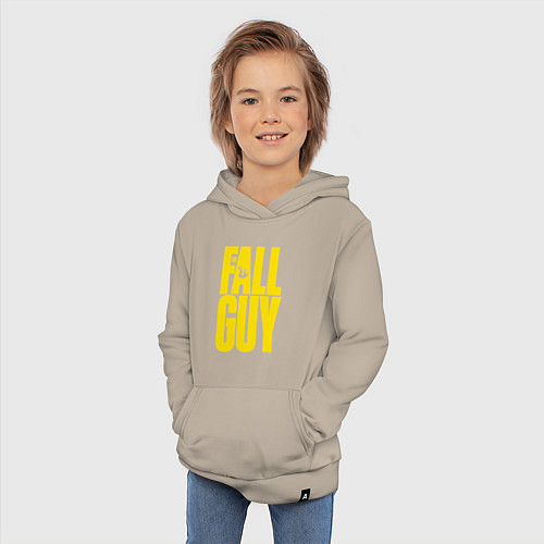 Детская толстовка-худи The fall guy logo / Миндальный – фото 3