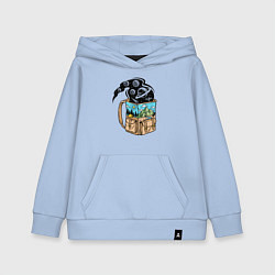 Толстовка детская хлопковая Космос в рюкзаке, цвет: мягкое небо
