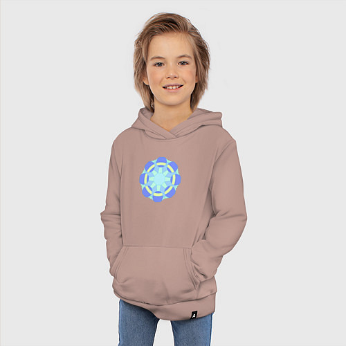 Детская толстовка-худи Орнамент графический / Пыльно-розовый – фото 3