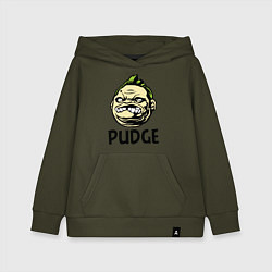 Толстовка детская хлопковая Pudge Face, цвет: хаки