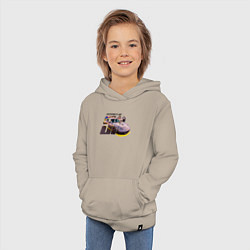 Толстовка детская хлопковая Спортивный автомобиль Порше, цвет: миндальный — фото 2
