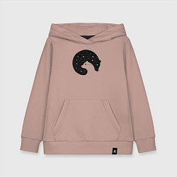 Толстовка детская хлопковая Большая медведица в космосе, цвет: пыльно-розовый