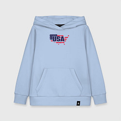 Толстовка детская хлопковая Map USA, цвет: мягкое небо
