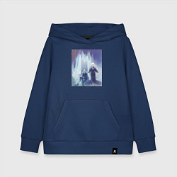 Толстовка детская хлопковая Жизнь с нуля в альтернативном мире, цвет: тёмно-синий