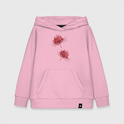 Толстовка детская хлопковая Токийский гуль Паучья лилия, цвет: светло-розовый