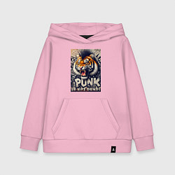 Детская толстовка-худи Cool tiger - punks not dead