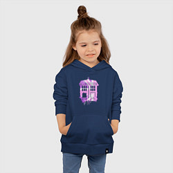 Толстовка детская хлопковая Pink tardis, цвет: тёмно-синий — фото 2
