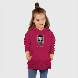 Толстовка детская хлопковая Depeche Mode - Dave Gahan face, цвет: маджента — фото 2
