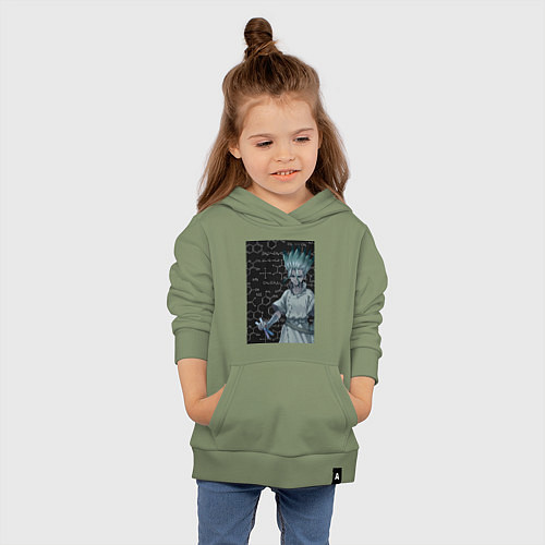 Детская толстовка-худи Сэнку Исигами / Авокадо – фото 4