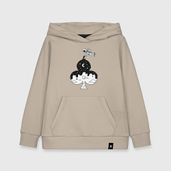 Толстовка детская хлопковая Космическая масть, цвет: миндальный