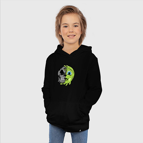 Детская толстовка-худи Green smile / Черный – фото 3