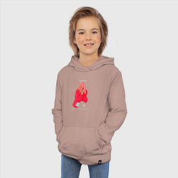 Толстовка детская хлопковая Бокс фокус победа, цвет: пыльно-розовый — фото 2