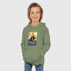 Толстовка детская хлопковая Легенда о зельде, цвет: авокадо — фото 2