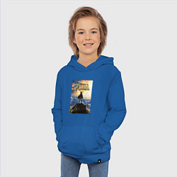 Толстовка детская хлопковая Легенда о зельде - Линк, цвет: синий — фото 2