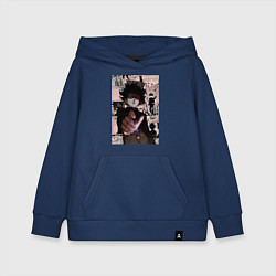 Толстовка детская хлопковая Моб Психо 100 Рицу Кагэяма Шигэо Кагэяма, цвет: тёмно-синий