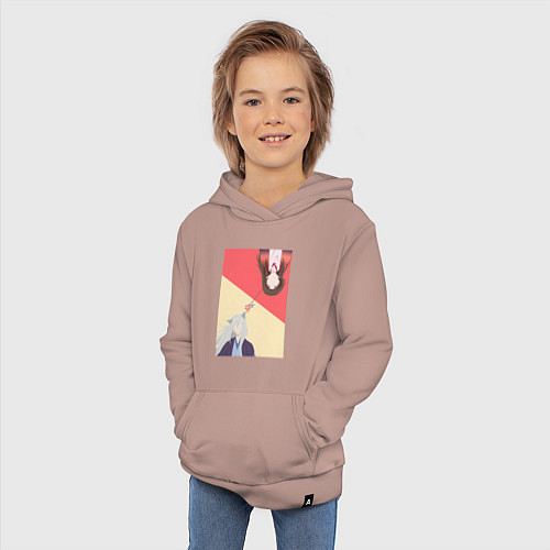 Детская толстовка-худи Очень приятно Томоэ / Пыльно-розовый – фото 3