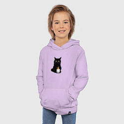 Толстовка детская хлопковая Кот с примусом, цвет: лаванда — фото 2