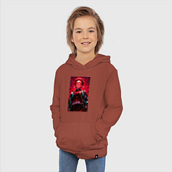 Толстовка детская хлопковая Клинок, рассекающий демонов Тандзиро Камадо охотни, цвет: кирпичный — фото 2