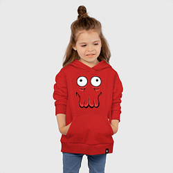 Толстовка детская хлопковая John Zoidberg Face, цвет: красный — фото 2